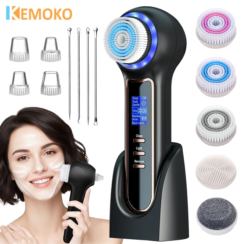 

Electric Blackhead Remover Vacuum Suction Facial Cleansing Brush Rechargeable Face Brush Facial Pore Cleanser Skin Care Machine