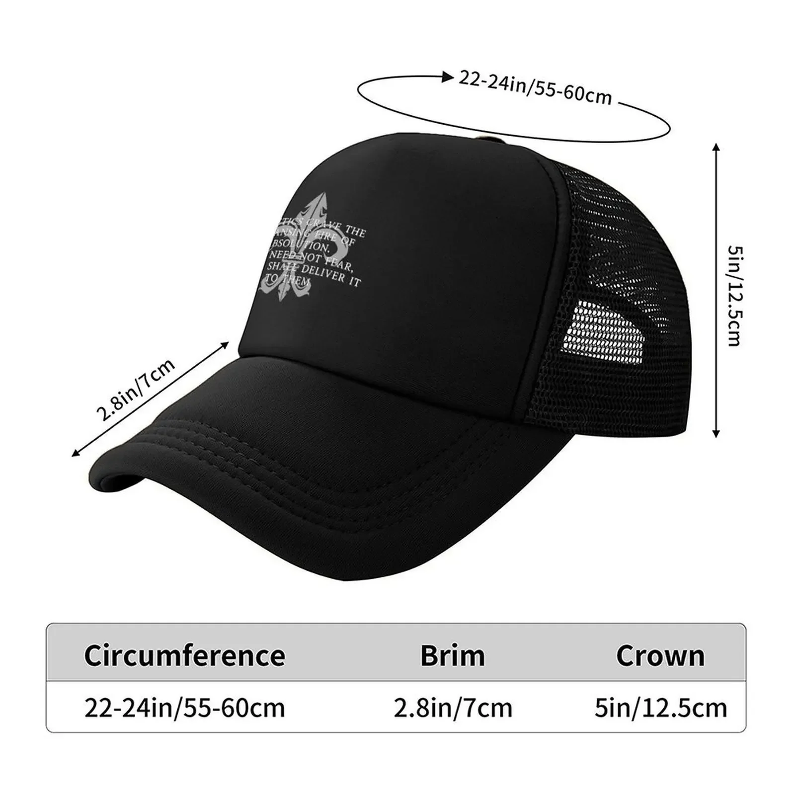 2026 Heretics Crave The Cleansing Fire Of Absolution Baseball Cap Hat men Ball Cap beach hat Men's Caps Women's