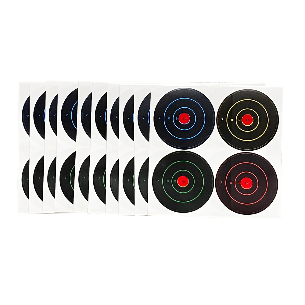 

4 COLORS REAL Color-impact Sticker Targets 40 Counts Pack