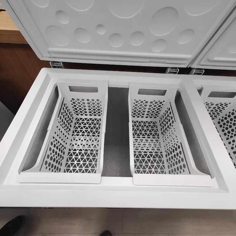 

Профессиональная регулируемая перегородка для холодильника, сетчатая корзина для морозильной камеры, полка для хранения в морозильной камере, многофункциональная корзина для хранения продуктов.