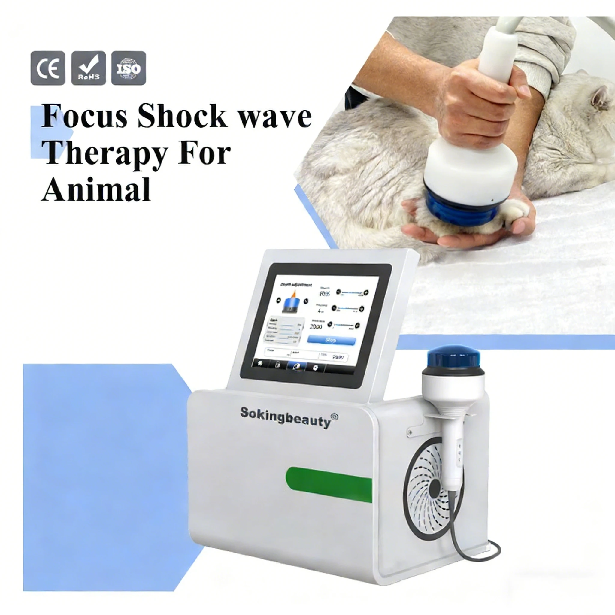 High Performance Animals Shock Wave  Machine for Anti Inflammatory Muscle Relaxation and Accelerated Healing