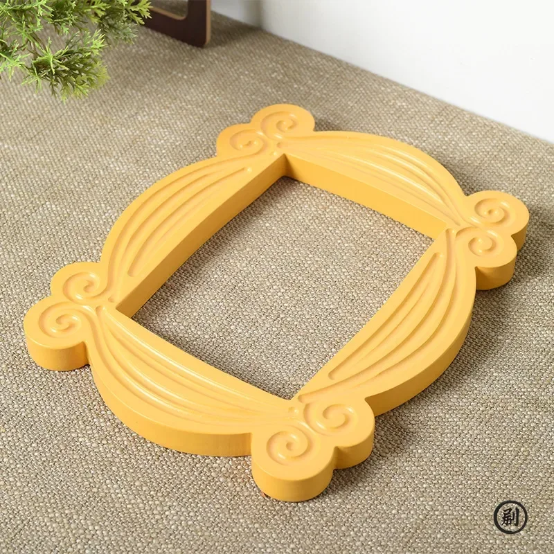 Funny Yellow Door Photo Frame – Handmade Cartoon Wall Decor, Cosplay Prop, Hanging Display for Room