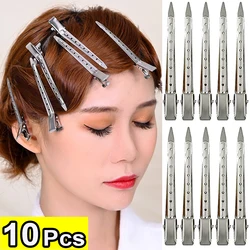 Pinzas de Metal para el cabello para estilismo, seccionamiento, salón profesional, horquillas, raíz del cabello, herramientas de Clip esponjosas DIY, accesorios para el cabello