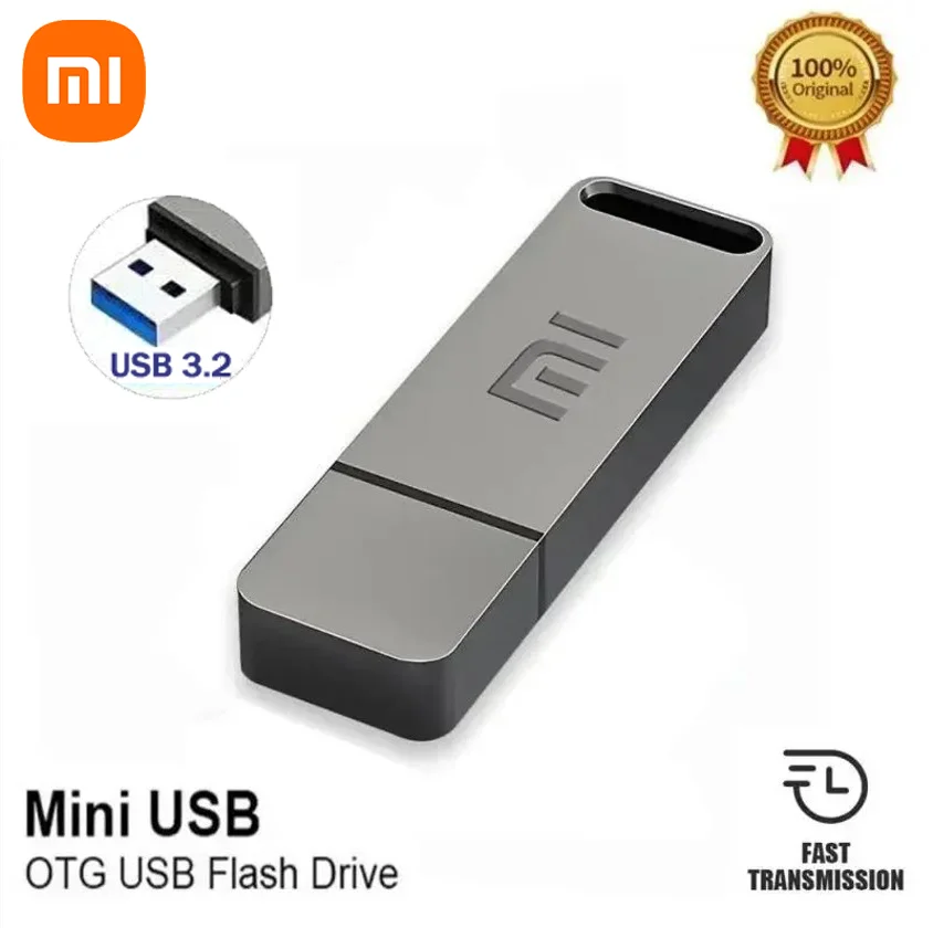 Xiaomi USB 3.2 Flash sürücü 16TB yüksek hızlı Transfer kalem sürücü 16TB süper büyük kapasiteli su geçirmez depolama cihazları bilgisayar için