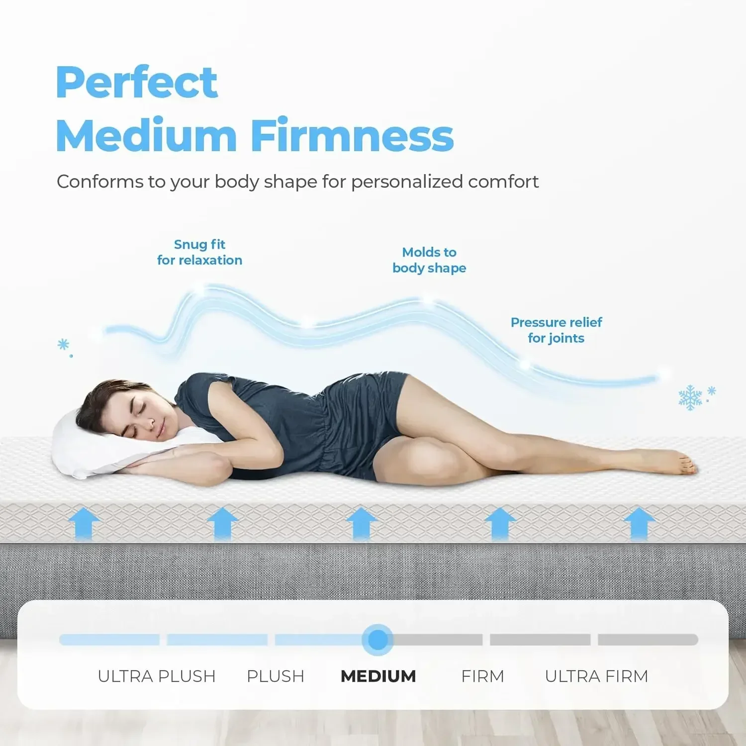 Matelas en mousse à mémoire de forme pour enfants et adultes, gel refroidissant, optimisme moyen, instituts de pression de sommeil frais, CertiPUR-US, ignorez Mattress-in-a-Box