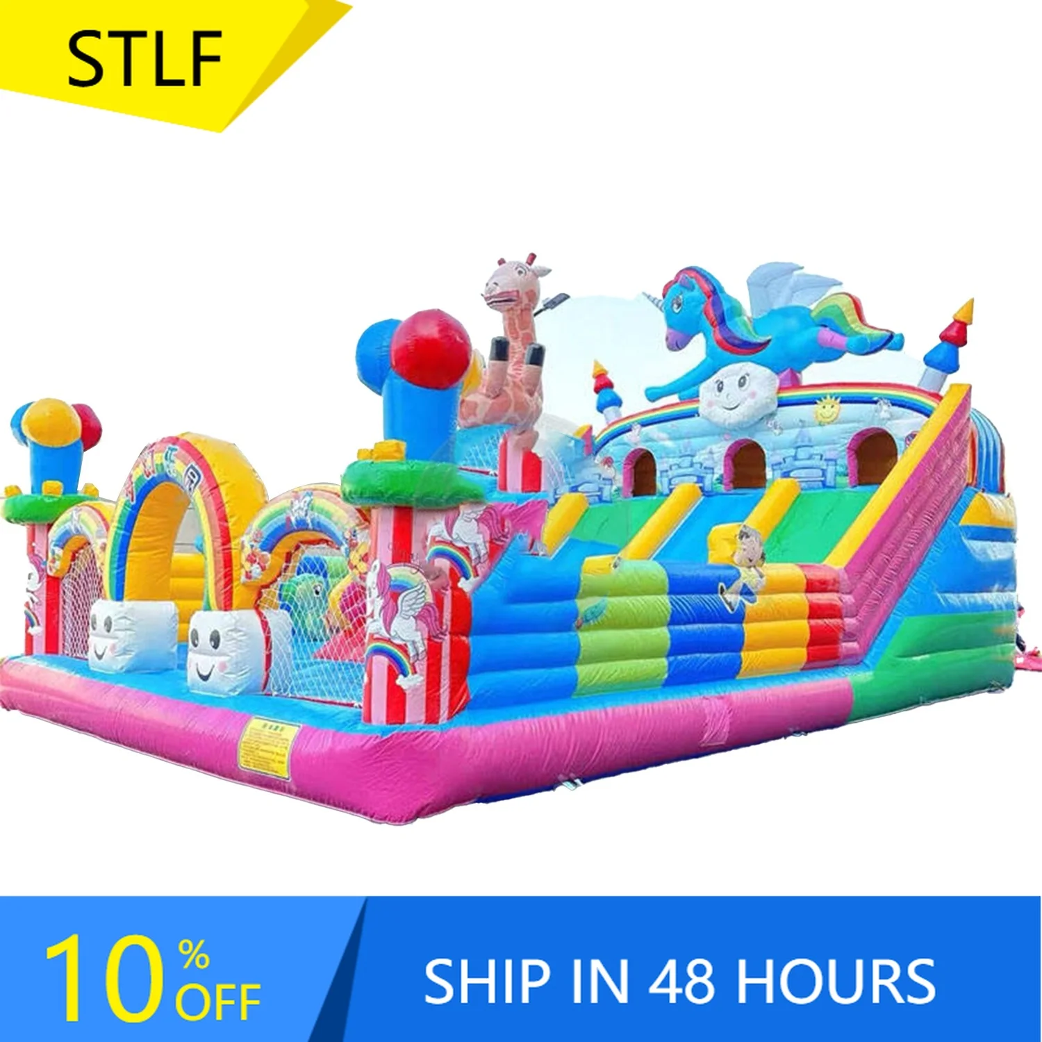 

STLFHot Sales PVC Cartoon Inflatable Castle Inflatable Bouncer Trampoline For Kids Outdoor Indoor Sports Actiivties