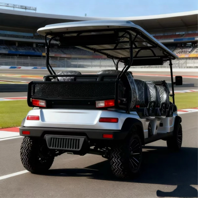 الاقتصاد 2/4/6/8 مقعد 4WD عربة جولف كهربائية 48 فولت 5000 واط محرك واحد متعدد الألوان المتاحة عالية التكلفة الأداء عربة جولف