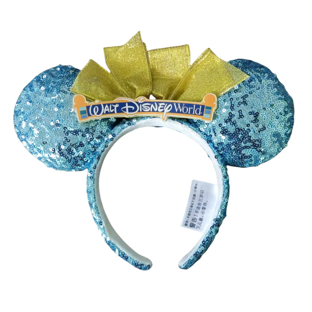 2025 Disney Minnie Mouse Ear Headband Disneyland Letter Bows EARS COSTUME Headband Cosplay Plush Adult/Kids Headband Gift - view 5