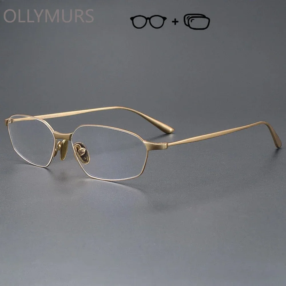 KIZN النظارات الطبية النساء الرجال قصر النظر مد البصر النظارات البصرية التقدمية عالية الجودة إطار من التيتانيوم مع وصفة
