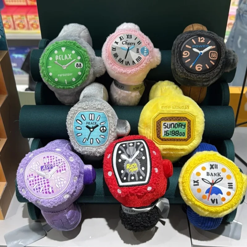【In Stock】Genuine Pop Sunday Relax Plush Watch Blind Box Mystery Box Kawaii Wearable Fluffy Luxury Watch Toys Trendy Gift FS view 3