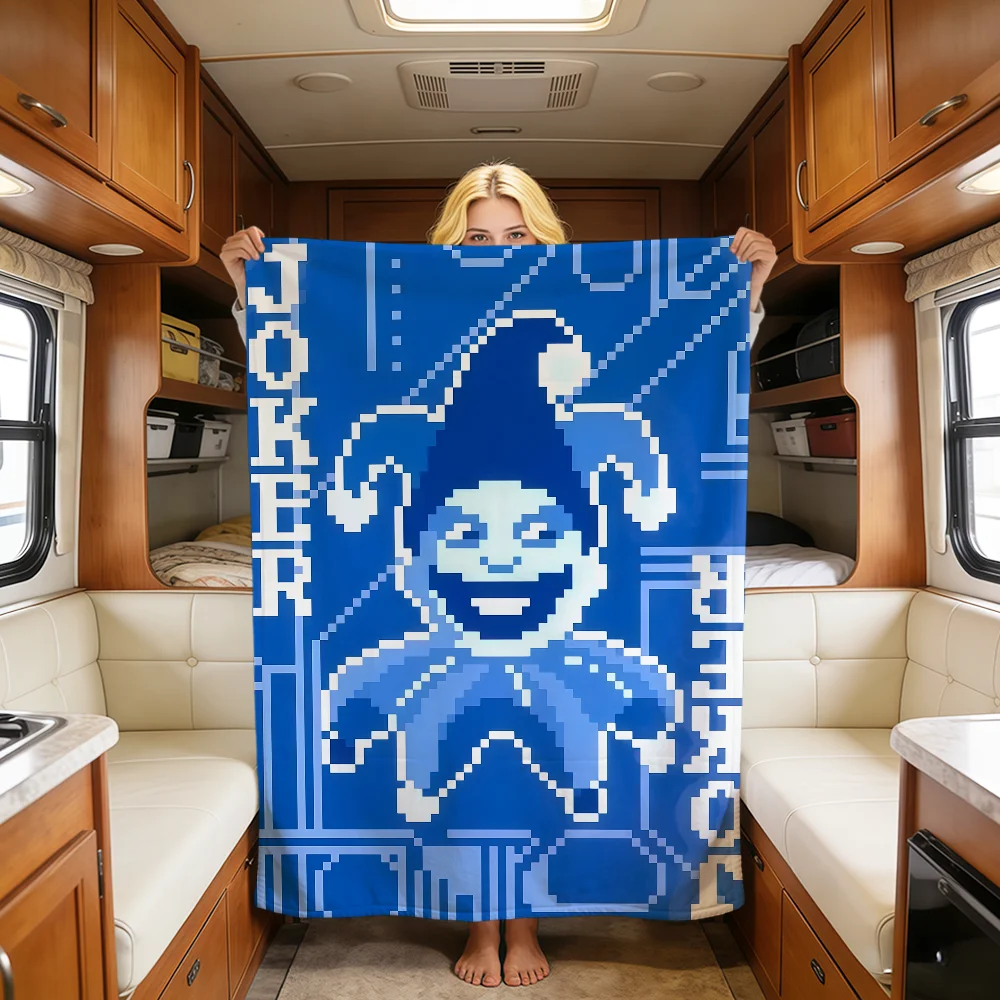 Funny Art Game B-Balatro Art Card Soft Warm Plush Blanket For Dorm Sofa Living Room Pet Hogar Bedroom Gift Nap Home Flannel