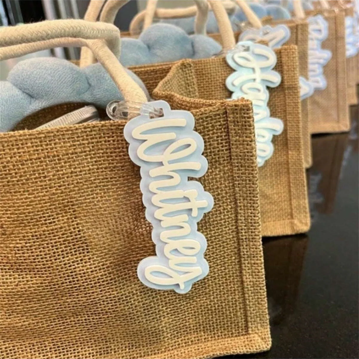Personalized Acrylic Keychain Acrylic Name Tag Backpack Tag Diaper Custom Name Keychains Lunch Box Tag Retro Name Gift for Her