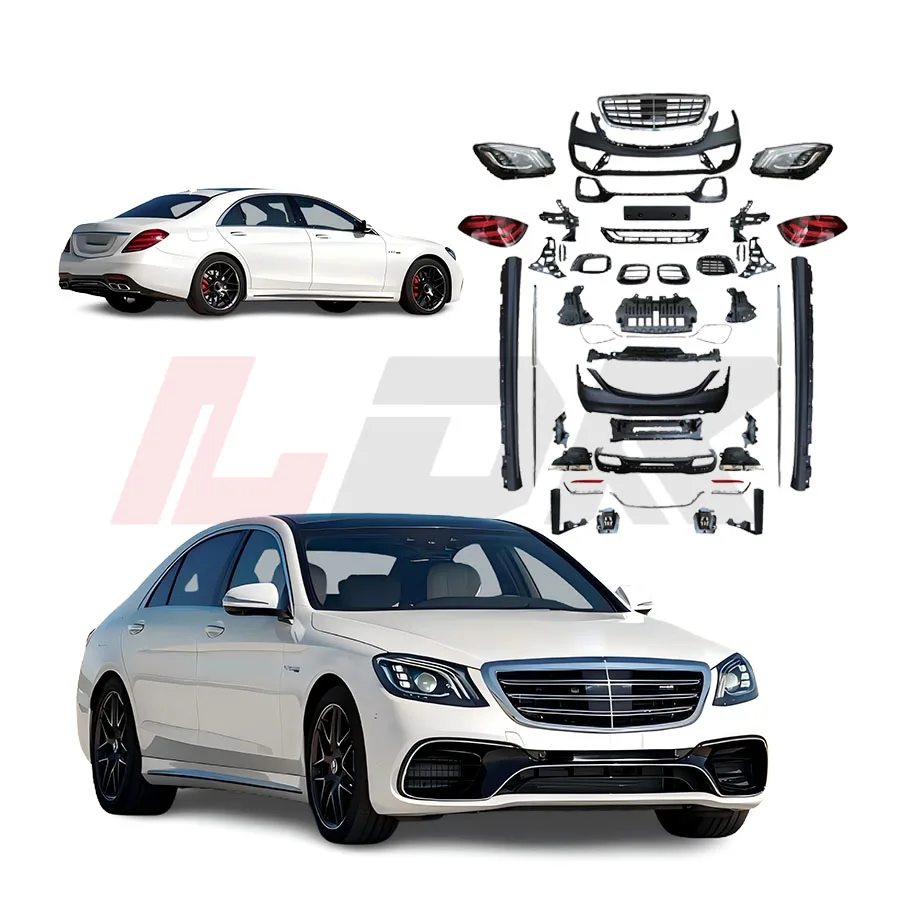 

Hot Sale Body Kits for Mercedes benz S-class 2014-2017 W222 up to 2018 W222 S63 Bumper LED Headlight Taillight Grille
