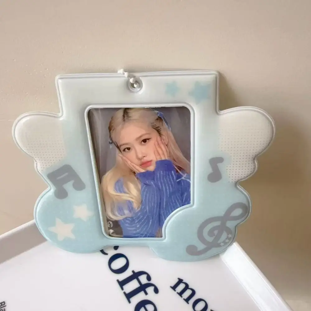 INS Korean Card Holder Bag Decoration With Keychain Idol Photo Card Display Holder Photo Storage Bag Pendant Decoration Purpose