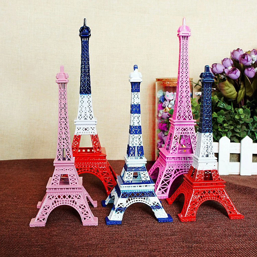 New Colorful France Paris Eiffel Tower Model Home Decoration Metal Model