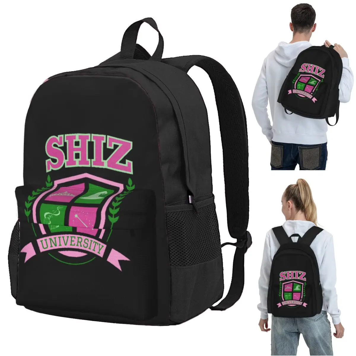 Shiz University Backpack Student BookBag Kids School Bag Laptop Shoulder Bags for Men Women