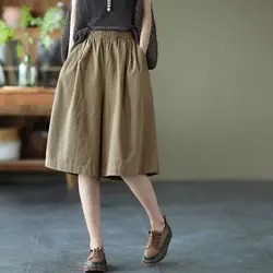 女性用ハーフワークショーツ,バギーショーツ,膝丈,ショートパンツ,韓国風,ワイド,安い