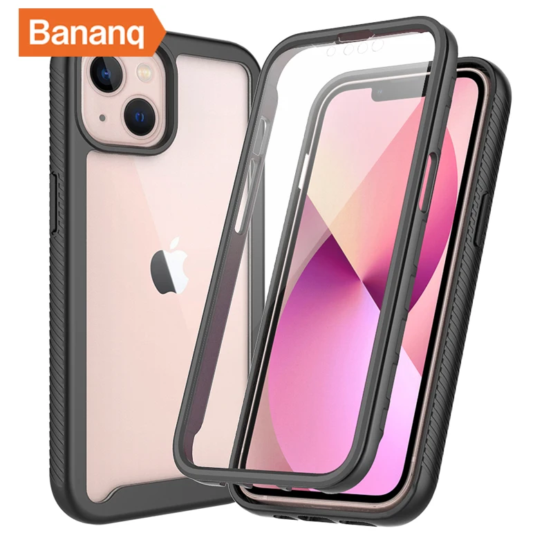 Bananq All Inclusive Case For iPhone 16 15 14 13 12 Mini 11 Pro Max 6 7 8 Plus XS X XR iPod Touch 5 6 7 Screen Protector Cover