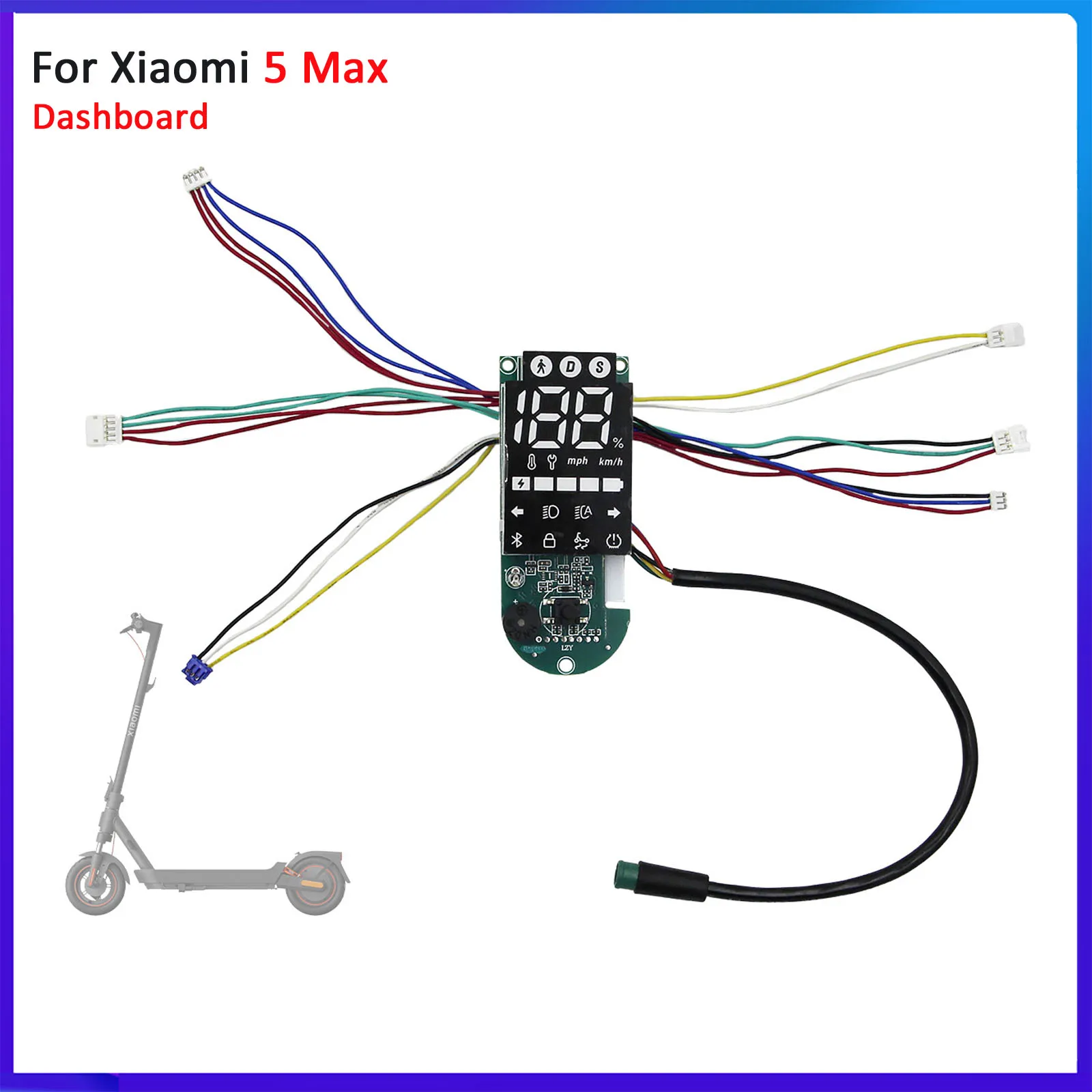 dashboard-for-xiaomi-electric-scooter-5-max-communication-instrument-led-display-screen-bluetooth-circuit-board-accessories