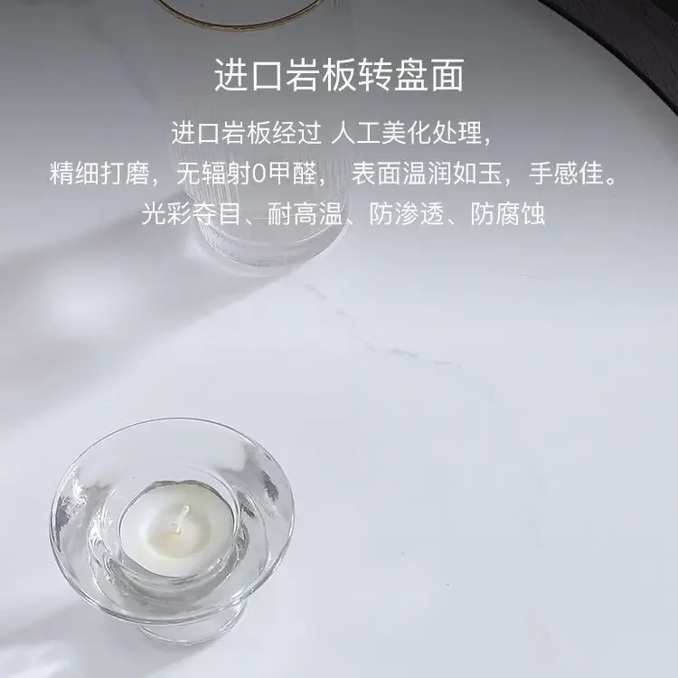 طاولة قهوة إيطالية بسيطة، مربعة، مع قرص دوار، زجاج مقسى، تعليق