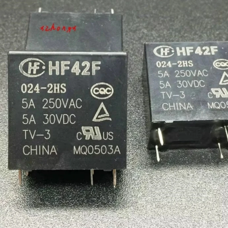 

HF42F-024-2HS relay JZC-42F-024-2HS 6-pin 5A250VAC