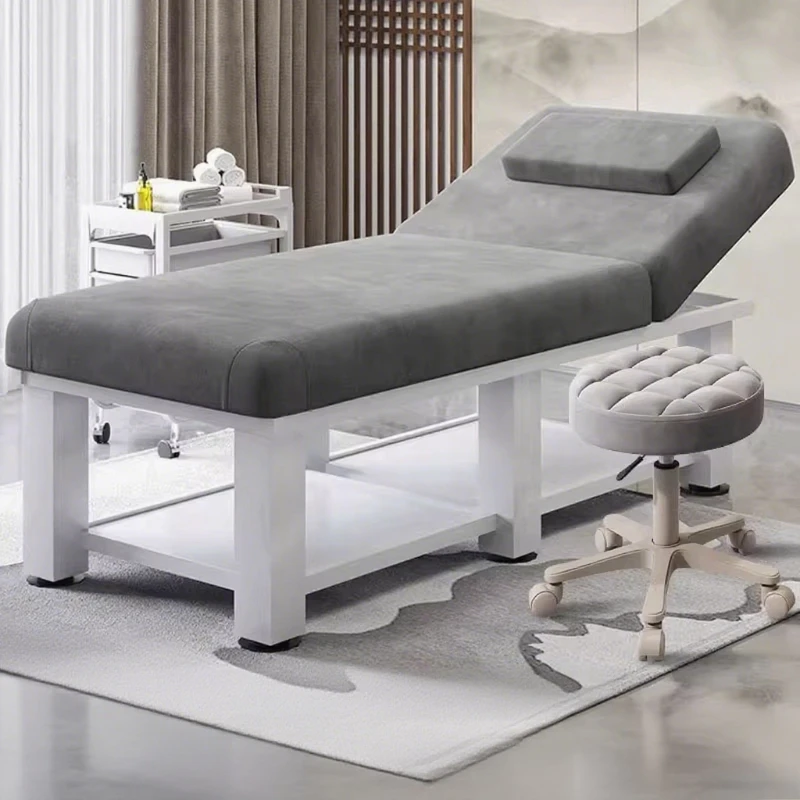 Solid Wood Massage Bed Beauty Salon Treatment Table Medicine Physiotherapy Thai Moxibustion Beauty Bed Lash Massage Bed  Tattoo