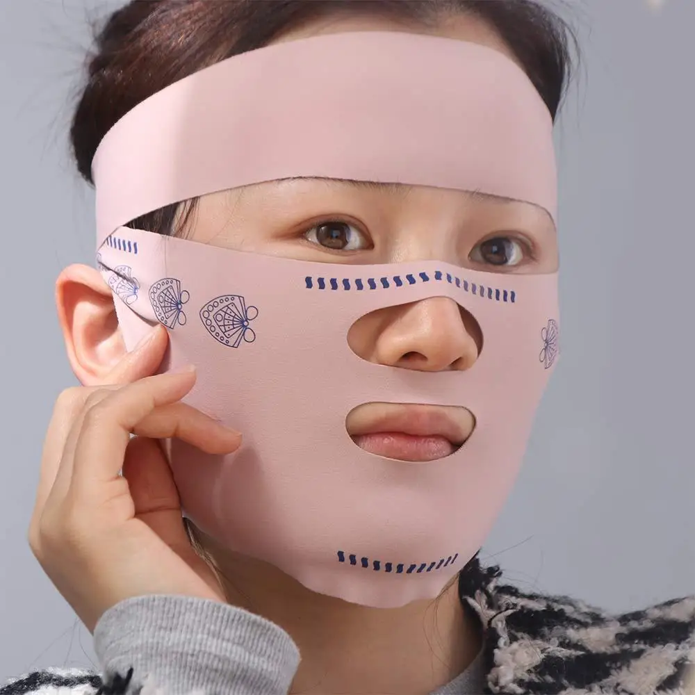 Tighting Anti Wrinkle V Line Face Shaper Lift Up Nasolabial Fold Face Lifting Strap Breathable Elastic Cheek Lifting Belt Sleep