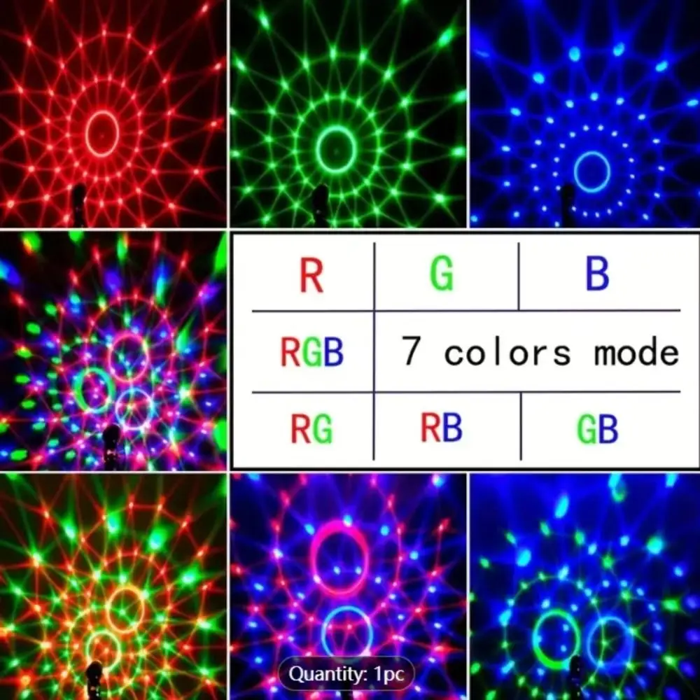 RGB LED Stage Disco Light Colorful Lights Creative Laser Show Lamp Waterproof with Bracket Holiday Projection Lamp Bar