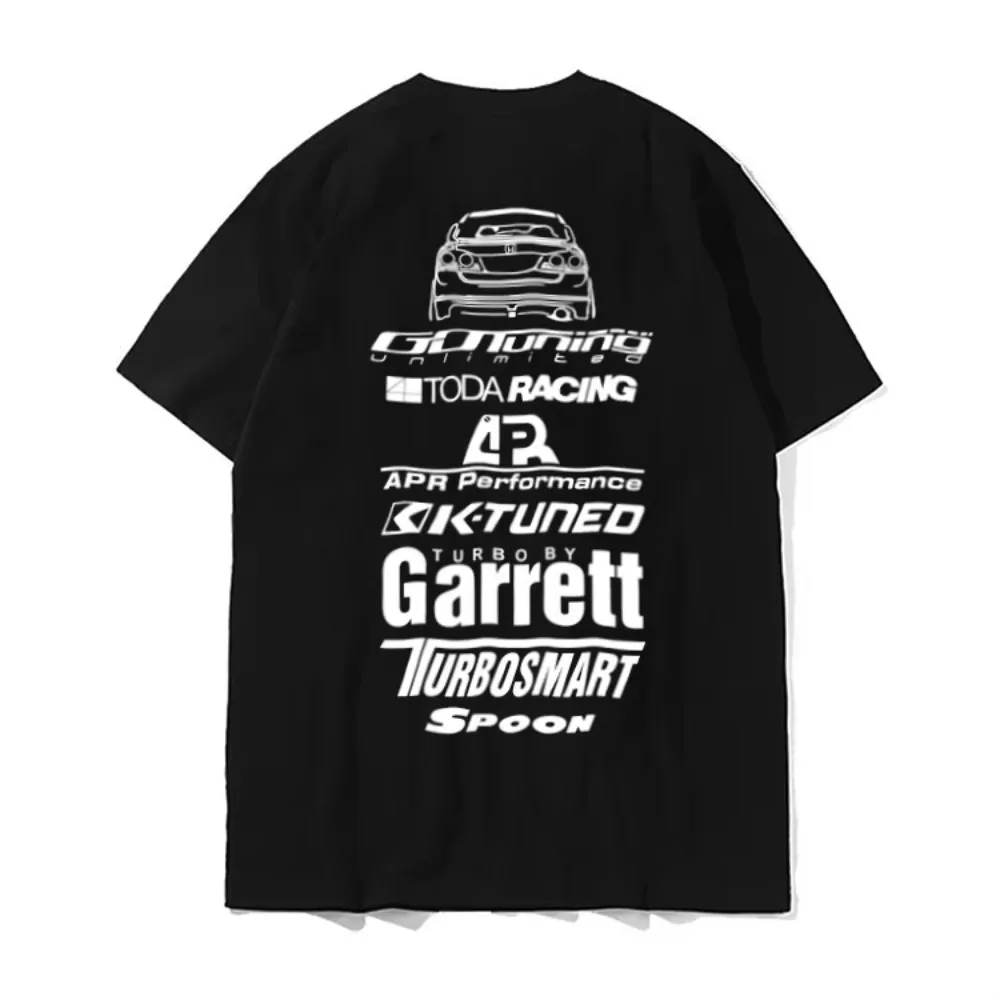 

FD2 Modified Car T-shirt Million Forward Motor K20A Drift Racing Bay Shore JDM Peripheral Men and Women Summer Short Sleeves
