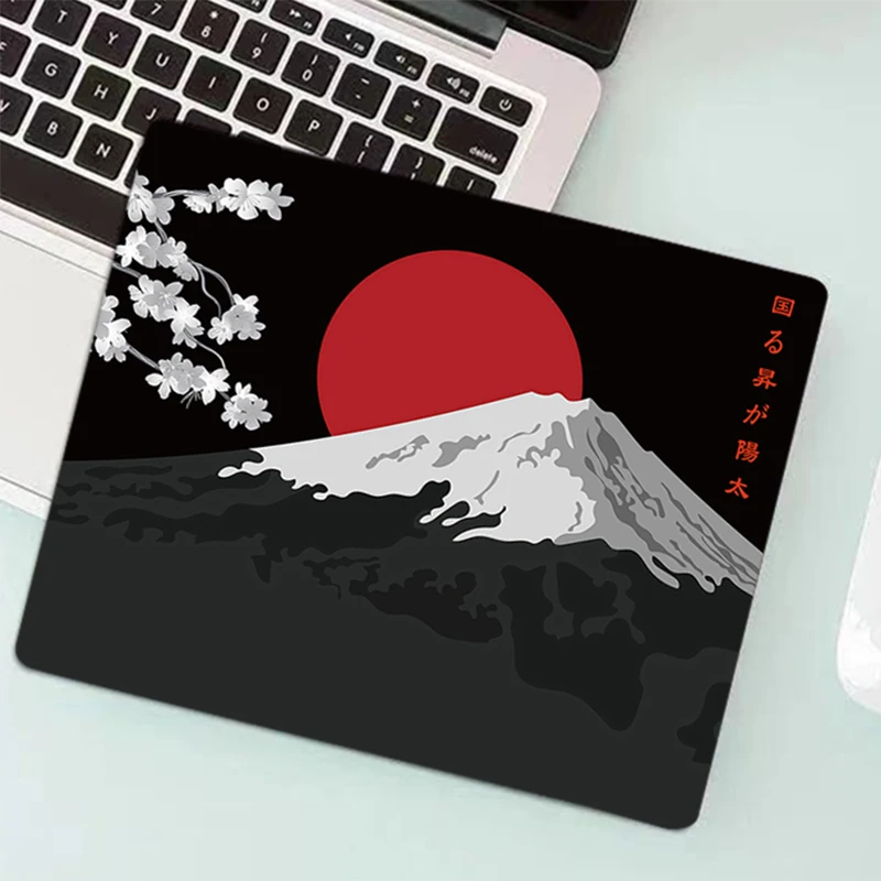 

Kawaii Sakura sun Mausepad black Desk Mat Gaming Mat Pad on The Table Office Gamer Accessories Keyboard Mats XXL Mouse Pad