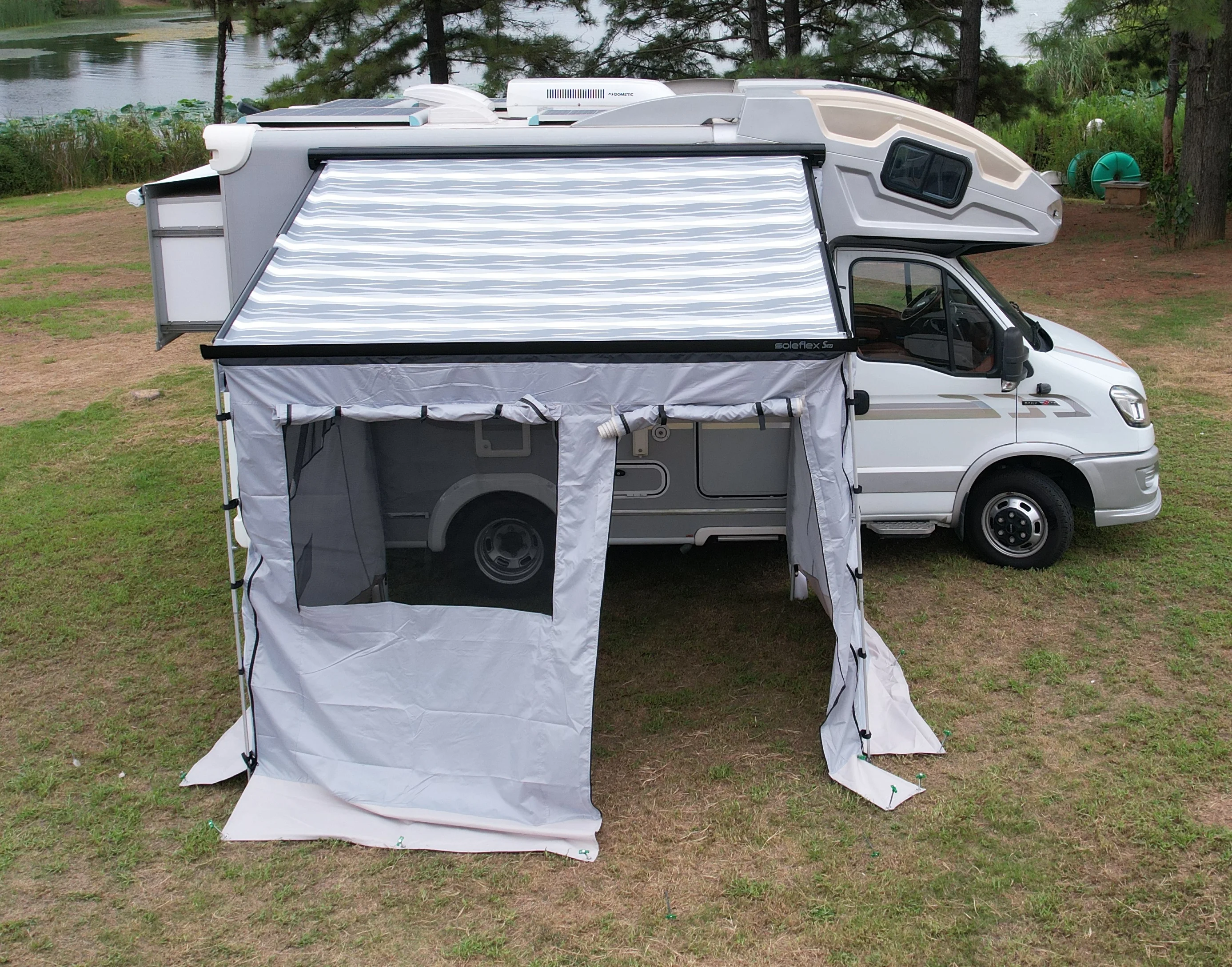 New Arrival MO2 RV Awning Shade Screen Room for Cassette Awning With Anti-flap Kit