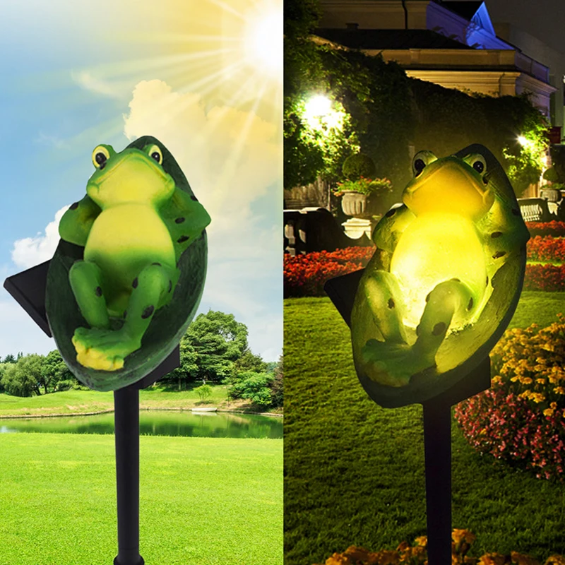 

Solar Frog Statue Landscape Light Animal Solar Garden Light Outdoor Waterproof Stake Fairy Lamps For Yard Walkway Backyard Decor