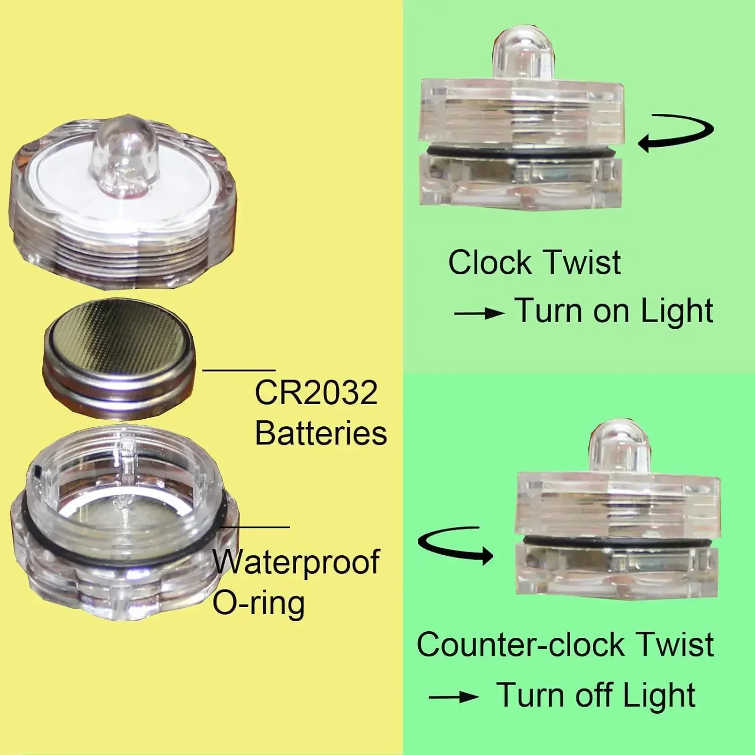 Fish Tank LED Candles 12PCS Set Waterproof Tea Light with Button Battery Accessories Mini LED Lights Home Decoration