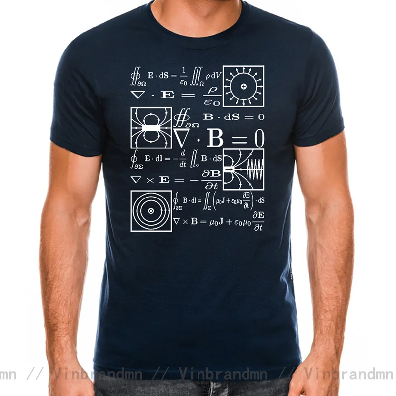 Electromagnetic Physics Maxwell Equation Formula Printed T-Shirt Summer Cotton O-Neck Short Sleeve Unisex T Shirt New Size S-6XL