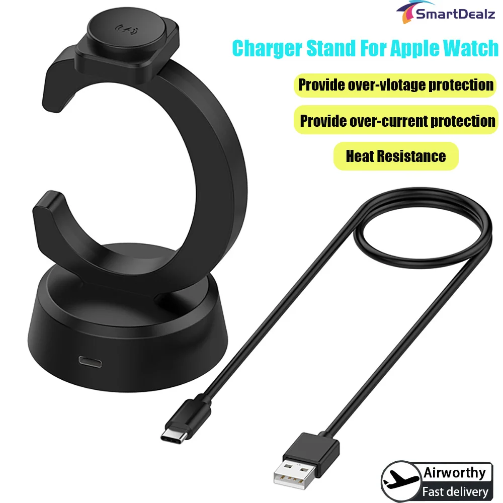 

Док-станция для зарядного устройства для Apple Watch Вертикальное C-образное зарядное устройство для Apple Watch Подставка для зарядного устройства для iwatch Подставка для зарядного кабеля