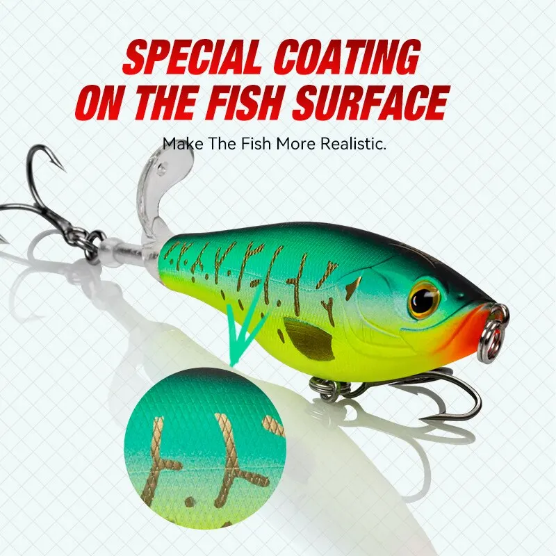 Kingdom Señuelo Topwater Hélice – Popper Lápiz para Lucio