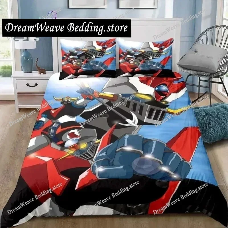 Mazinger Z UFO Robot Grendizer Cartoon Poster Sheets Quilt Covers Bedding Dormitory Sheets Bedding Set Soft Warm Bedding Set741