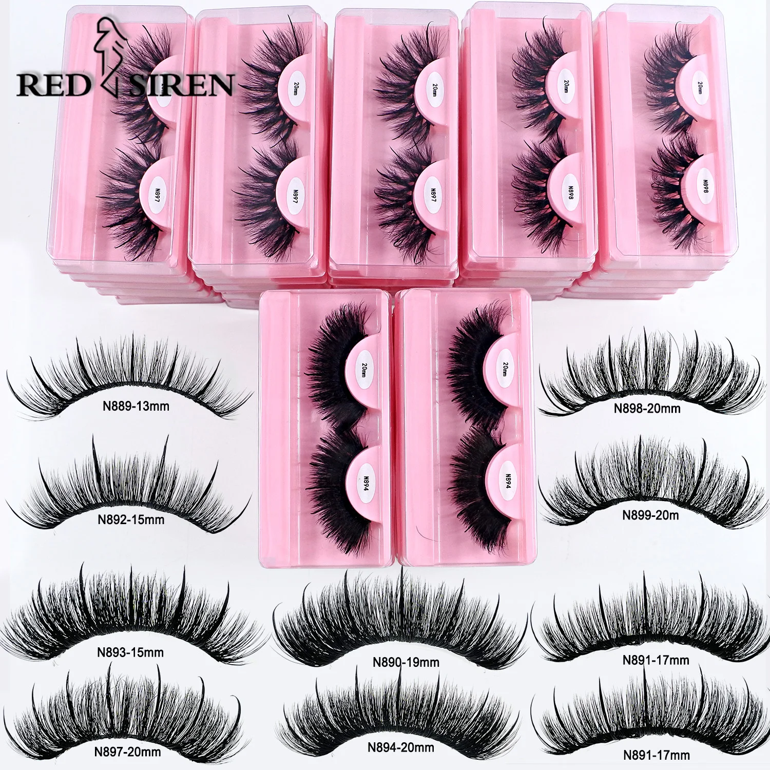 5/10/30/50 paia Spikes Faux Mink Lashes all'ingrosso Fluffy Thick Wispy ciglia finte in Bluk Mink Strip Lashes