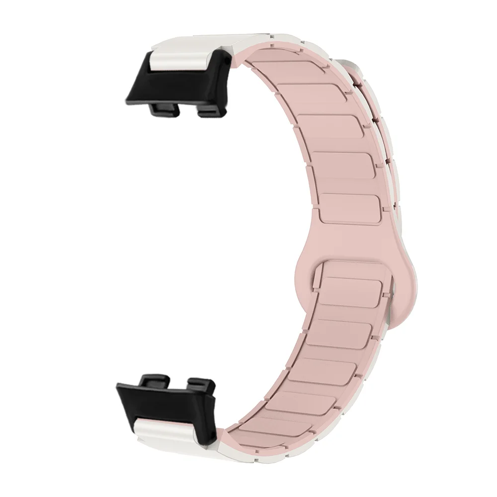 

12mm Magnetic Silicone Watch Strap For Huawei Band 8/9 Armor Style Quick Release Replacement Smartwatch Wristband For Men Women