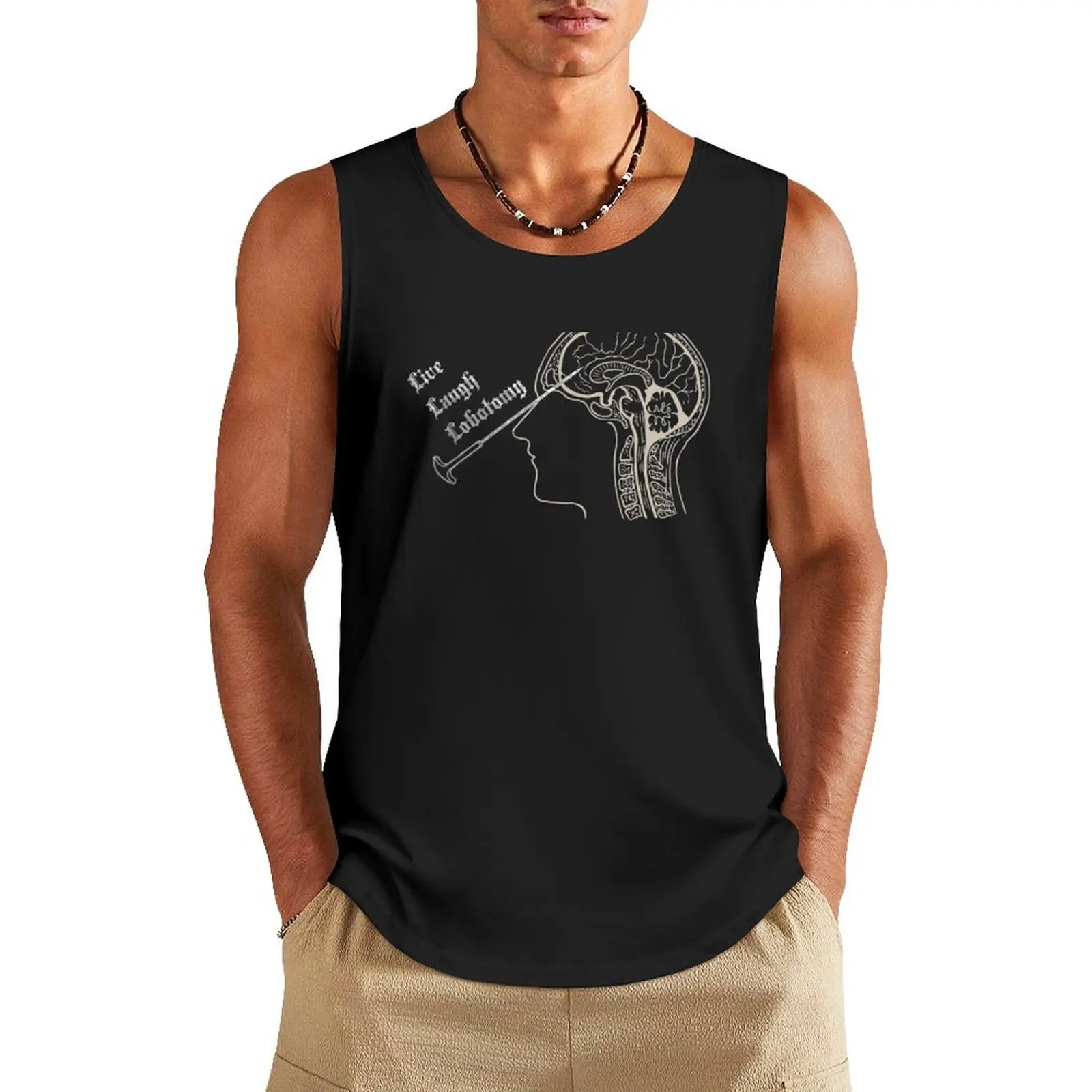 

Live Laugh Lobotomy (3) Tank Top gym accessories man Bodybuilding shirt
