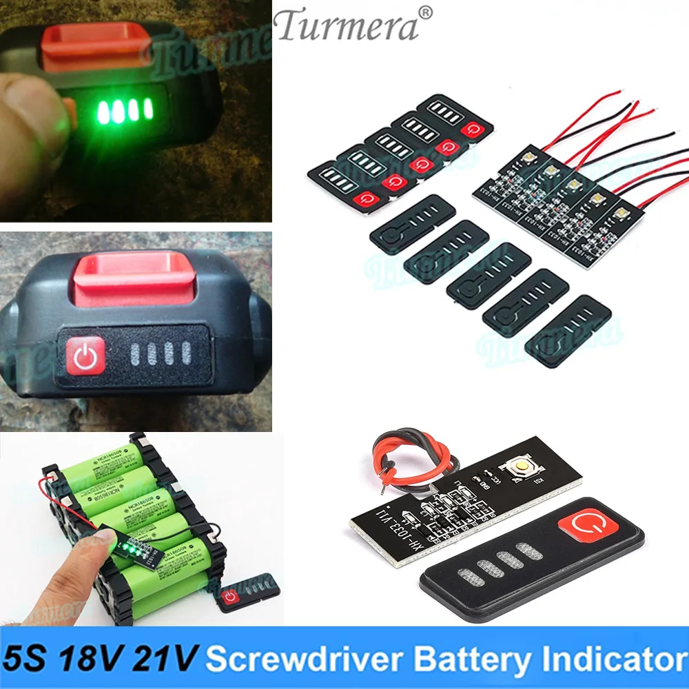 5S 18v 21v furadeira elétrica chave de fenda indicador de capacidade da bateria display led 18650 baterias para ferramenta de exibição de bateria de lítio