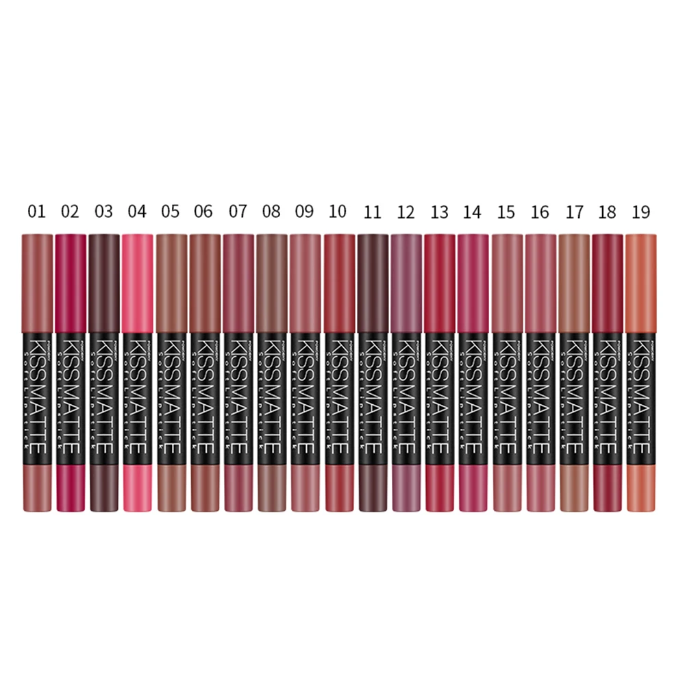 18 colori velluto opaco nebbia rossetto lunga durata impermeabile antisudore rossetto rosso antiaderente tazza Lip Liner cosmetici per il trucco