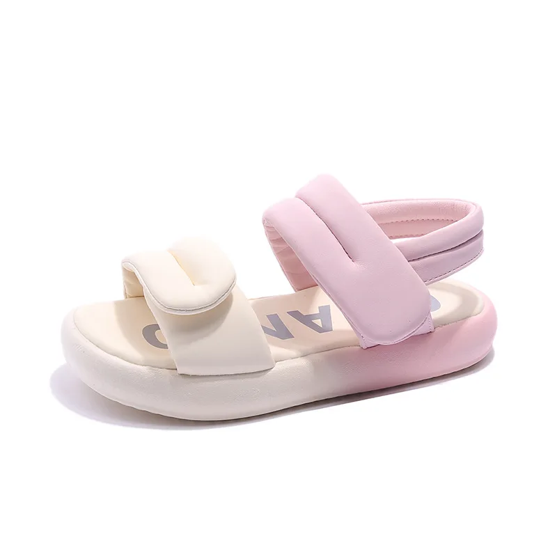 Kids Sandals for Girls Summer Gradient Beach Sandals Comfortable Soft Open Toe Princess Shoes Children Anti Slip Sports Sandals