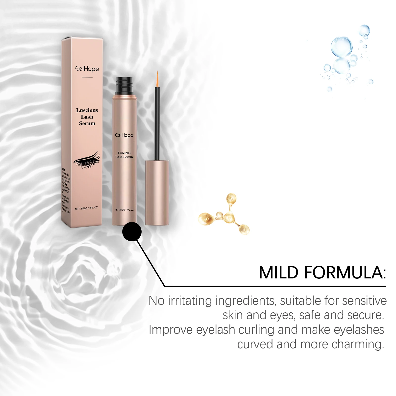 빠른 속눈썹 성장 세럼 강화제 더 길고 풍성하고 두꺼운 컬링 속눈썹 트리트먼트 속눈썹 뿌리 성장 영양가 있는 아이 케어 메이크업