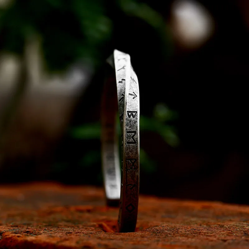 BEIER 2023 New Style Titanium Steel Viking Runes Amulets Bracelet Bangle Wristband Cuff Bracelets For Men Fashion Jewelry