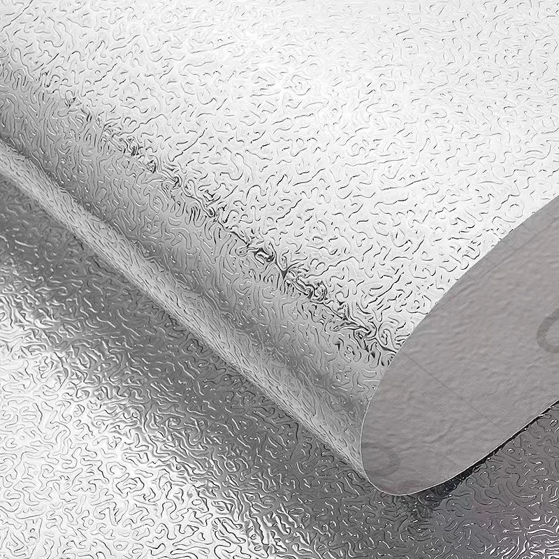 40*100CM Aluminum Foil Self- Adhesive Sticker Oil-proof Shelf Liner Drawer Kitchen Decor Waterproof  Wallpaper Wall Stickers