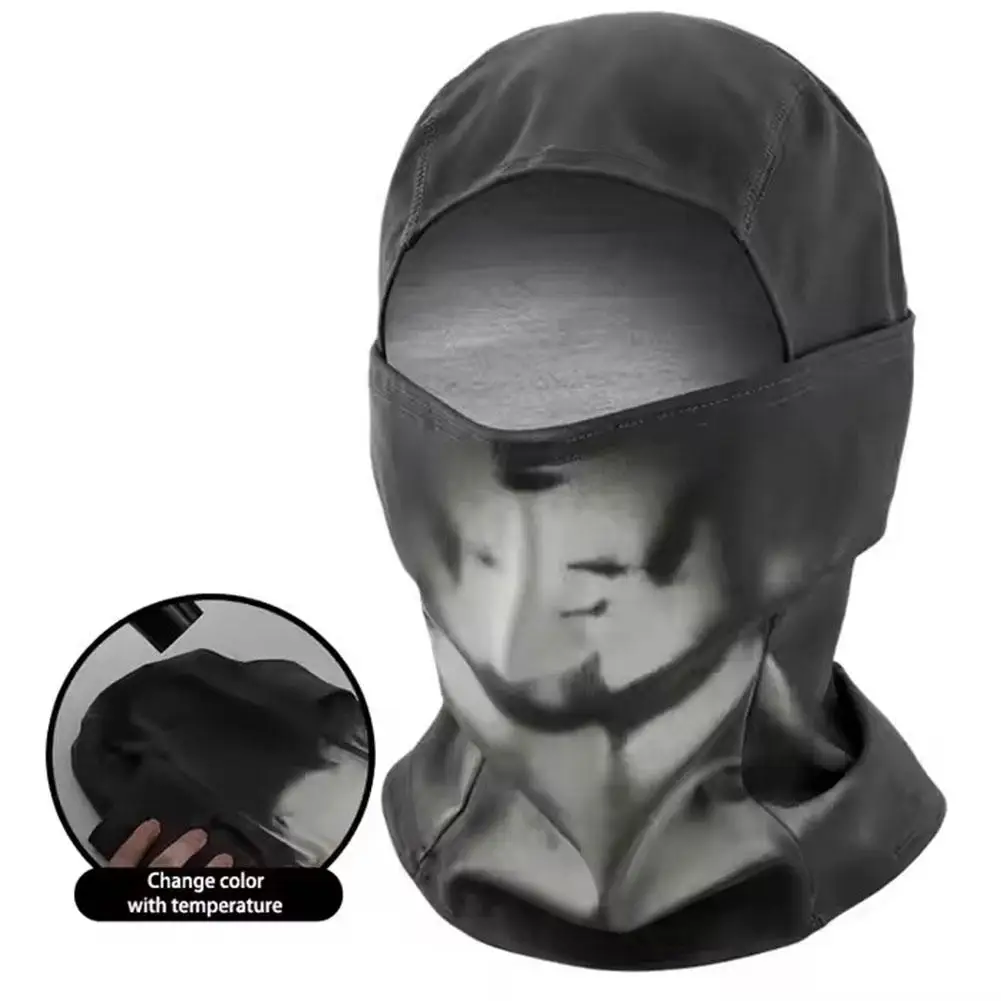 Respiração sensível à temperatura mudança de cor chapelaria máscara de ciclismo ao ar livre gradiente mudança de cor máscara de detecção térmica