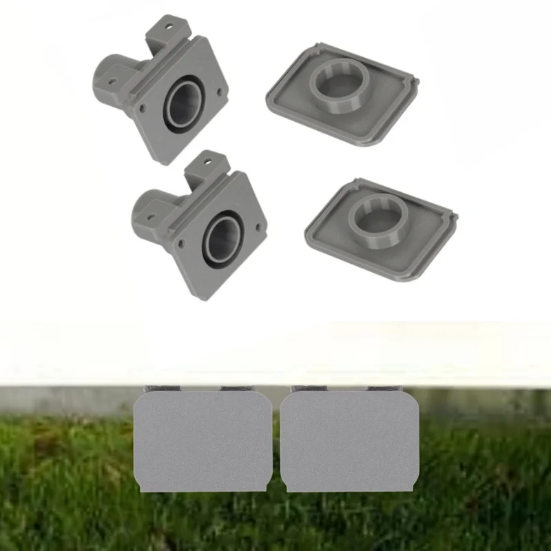 

2Set Caravan Waste Water Outlet Socket Plastic Compatible With 28mm Convolute Hose Grey Camper Motorhome Accessories
