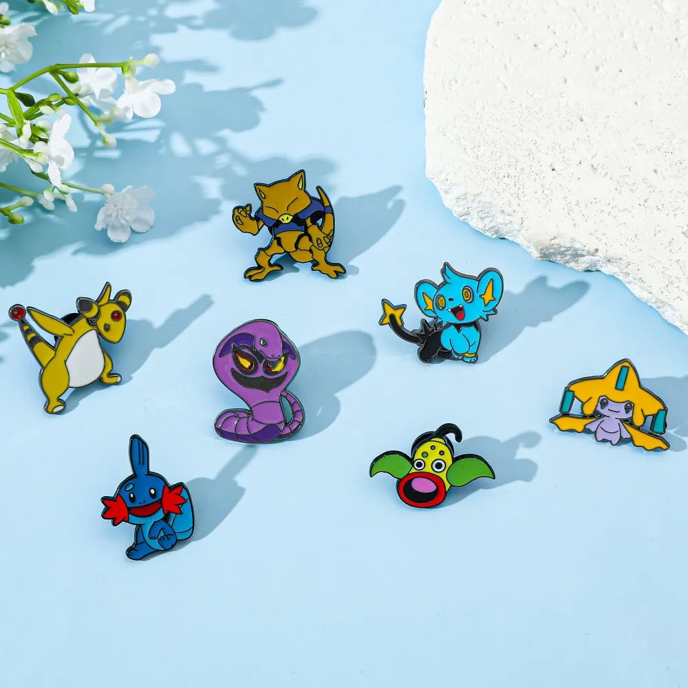 Anime Monster Enamel Pins Cute Elf Character Metal Brooch Cartoon Lapel Badge for Backpack Hat Clothing Fans Gift