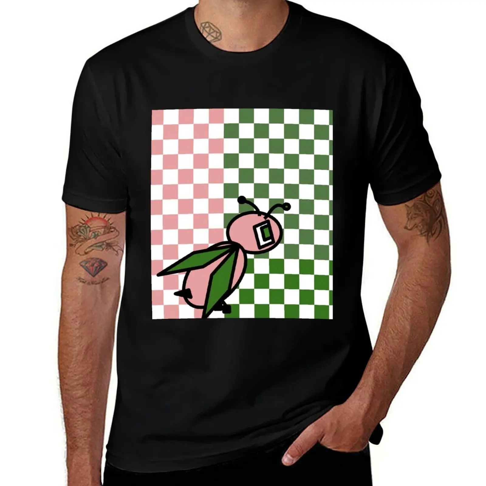 Ayisha Buggy Checkered Duo T-Shirt Trendy Print Short Sleeve T-Shirt